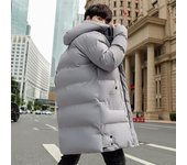 Chaqueta acolchada de algodón de plumón de invierno para hombre, de talla grande, mediana y larga, gruesa y cálida. M
