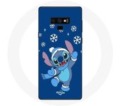 Coque pour Samsung Galaxy Note 9 Stitch neige Noël bleu
