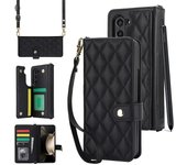 Funda de teléfono de cuero con bolso cruzado para Samsung Galaxy Z Fold 5 4 3 Fold5 con cordón largo, billetera con ranura para tarjeta, funda protectora con ranura para bolígrafo For Galaxy Z Fold 5 blanco