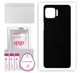 apgo Protective Skin Sticker for the back compatible with Motorola Moto G 5G Plus, Wrap Film, Foil, Vinyl - Pattern Matte Black