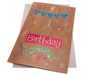 Tarjeta de cumpleaños Liverpool FC YNWA 23cm x negro