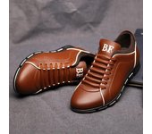 Zapatos casuales de cuero para hombres, zapatos de negocios transpirables, zapatillas de deporte para hombres, zapatos de vestir británicos, calzado de trabajo plano, tenis de talla grande 48 38 rojo