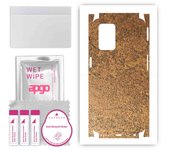 apgo Protective Skin Sticker for the back+sides compatible with Realme 8 5G, Full Wrap Film, Foil, Vinyl - Pattern Rusty Copper