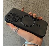Funda Magsafe de cuero mate de lujo para iPhone, funda suave a prueba de golpes para iPhone 15, 14 Plus, 13, 12, 11 Pro Max, XS, X, XR For iPhone 15 Pro Max negro