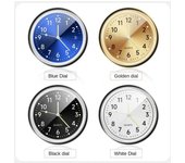 Reloj de coche, reloj de cuarzo, reloj electrónico, reloj impermeable para bicicleta y motocicleta, reloj automático para coche, reloj para salpicadero de coche. blanco