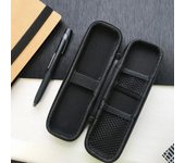 Estuche rígido de EVA para lápices, estuche de malla para auriculares, organizador de almacenamiento, estuche con cremallera, material escolar, color negro, para estudiantes de oficina