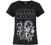 Star Wars Girls Classic Characters T-Shirt 11-12 negro