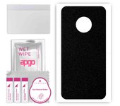 apgo Protective Skin Sticker for the back compatible with Motorola Moto G5 Plus, Wrap Film, Foil, Vinyl - Pattern Matte Black