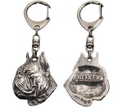 Bóxer, Bóxer Alemán II - Llavero plateado con perro, adorno para bolso, colgante para mochila de la marca Art-Dog plata