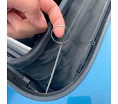 Cepillo de limpieza de dragado de drenaje de coche de acero inoxidable para SKODA Fabia Combi Octavia RS Scout KAROQ Superb 2 3 4 gris