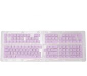 Teclas PBT Pudding de 129 teclas translúcidas OEM de altura, inyección de doble inyección, teclas DIY para teclados mecánicos púrpura