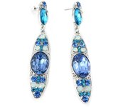 Les Trésors De Lily [N1108] - Boucles créateur 'Sissi' bleu azul