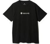 Camiseta de algodón suave con logo, manga corta, talla S, negra, para festivales, acampadas y actividades al aire libre [Snow Peak], TS-25SU401 negro