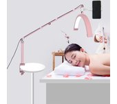 Luz de vídeo LED de escritorio Andoer HD-M3X Luz de relleno en forma de media luna 3000K-6000K regulable con abrazadera en C UK Plug color rosa