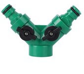 Divisor de manguera bidireccional, adaptador de grifo de agua para jardín con válvula
