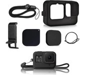 Carcasa de película duradera, cubierta de goma suave, accesorios para cámaras deportivas para Go Pro 12/11/10/9/8 Gopro 12 11 10 9-case negro