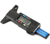 Regla de profundidad de patrón de neumático Digital, 0-25mm, detección de desgaste de neumáticos, calibrador de profundidad Digital de neumáticos de coche negro