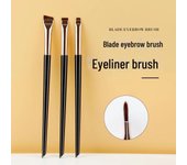 Pincel delineador de ojos de cola oblicua de 3 hojas, pincel para cejas, pincel para bolsas de ojos y pincel para detalles correctores para ventas transfronterizas.