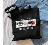 Bolso de lona de Tokyo Ghoul, bolso de mujer de Anime japonés, bolso de compras gótico Harajuku informal, bolsos de hombro de gran capacidad estilo hip-hop Harajuku 24*26cm