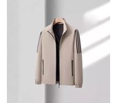 Nueva chaqueta de cuello alto de otoño e invierno, chaqueta casual para hombre, estilo coreano, estampado de moda, manga larga para hombre, moda de alta gama simple M