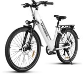 Bicicleta eléctrica Samebike RS-A01 Pro para adultos, de montaña, 500 W, 36 V, 15 Ah, batería de litio, para ciudad blanco