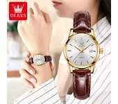 OLEVS - Reloj deportivo de negocios nuevo e informal de cuarzo, reloj resistente al agua para mujer
