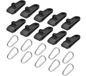 10pcs Lona Toldo Pinza Clips Tienda Snaps Sujetadores Tienda de campaña Apretar Bloqueo Agarre Abrazadera con 10