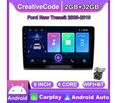 Reproductor multimedia Android para Ford New Transit 2009-2019 con Carplay automático, DSP, IPS, vídeo, WIFI, Bluetooth, navegación GPS, 2 + 32 GB 1+16GB