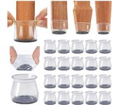 Protectores antideslizantes para patas de muebles que reducen el ruido y protegen contra arañazos. S( Fit 22-33 mm ) marrón