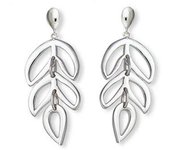 Les Trésors De Lily [K6653] - Boucles Argent 'Chorégraphie' argenté (rhodié) - 40x15 mm plata