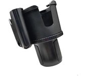 Car Cup Holder Expander with Phone Multifunctional Adjustable Black 2 in 1 Drink