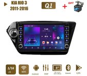 icreative Reproductor Multimedia de Radio para coche Android WiFi 2Din navegación GPS para KIA RIO 3 2011-2016 con botón estéreo 1 + 16GB 1+16GB