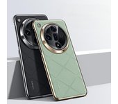 Funda de teléfono de cuero de lujo para OPPO Find X7, carcasa trasera dura con protección de lente de cámara Ultra plateada para OPPO Find X7 X7Ultra OPPO Find X7 Ultra negro