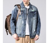 Chaqueta Vaquera para Hombre Otoño E Invierno Marca De Moda Suelta Chaqueta para Hombre Chaqueta Chaqueta Ropa De Trabajo Informal para Jóvenes 5XL