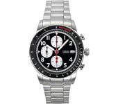 Reloj Fossil Sport Tourer Cronógrafo de acero inoxidable con esfera negra de cuarzo FS6045 para hombre negro