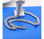 Collar con colgante de plata de ley 100 % 925 para hombre, cadena cubana gruesa auténtica de Italia clásica, 10 mm, 24 pulgadas, joyería de fiesta para hombre 55cm