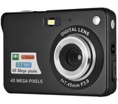 Cámara digital portátil de 1080P, videocámara de vídeo de 48MP, antivibración, Zoom 8X, pantalla LCD de 2,7 pulgadas, captura de sonrisa rojo