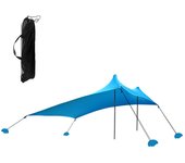 Tienda de playa, refugio solar con sacos de arena para acampar, pescar, senderismo, patio trasero, parque de playa 2m verde