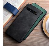 Funda para Samsung Galaxy S10 Plus Lite S10e coque tacto sedoso Funda de cuero a prueba de huellas dactilares para samsung s10 4g 5g funda S10 Plus gris oscuro