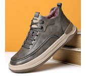 Botas de invierno de alta calidad para hombre, nuevas y cómodas zapatillas de deporte para exteriores para hombre, calzado clásico de cuero genuino para la nieve, zapatos de senderismo de marca de lujo para hombre 38