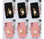Funda para Xiaomi Redmi Note 12 11 Pro Plus 11S 12s 4G 5G, funda a prueba de golpes para teléfono, funda cuadrada de silicona con letras rosas bonitas para Redmi Note11 Redmi Note 11 4G