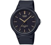 Casio Reloj de cuarzo analógico estándar con correa de resina y esfera negra MW-240-1E2V para hombre negro