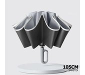 Paraguas con asa de mosquetón, protección UV, resistente al viento, con rayas reflectantes blue-A