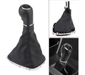 Pomo de palanca de cambios de plástico y cuero PU de 5 velocidades con funda Gaitor para Opel/Vauxhall Corsa D S07 / E X15 / Adam M13