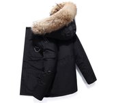 Chaqueta de invierno para jóvenes, nueva chaqueta de plumón de pato blanca, informal, corta para hombre M borgoña