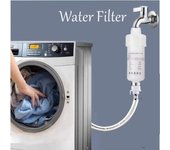 Cartucho de filtro de agua PREFILTRO de 5'' Filtro de lavadora con adaptador Calentador de agua para baño Inodoro Purificador doméstico