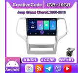 Radio estéreo para coche Android de 9 pulgadas para Jeep Grand Cherok 2008-2013 reproductor Multimedia para coche unidad principal de navegación GPS WIFI 1 + 16GB