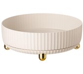 Estantes Giratorios Con Bandeja Extraíble 22*7.5cm Giratorio 360° blanco