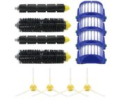 Kit de 4 filtros Blue AeroVac + 2 cepillos principales + 4 cepillos laterales para iRobot Roomba Serie 600 620 630 650 660, accesorio de repuesto