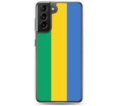 Coque Téléphone - Samsung - Galaxy S21 Ultra - Drapeau Gabón - Souple - Multicolore